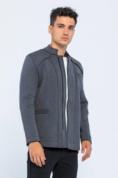 CEKMON Erkek Regular Fit Fermuarlı Cepli Blazer Rahat Spor Ceket - 9