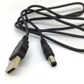 WellHise USB 2.0 A Tipi Erkek - 5.5 x 2.5mm DC 5V Çevirici - 1