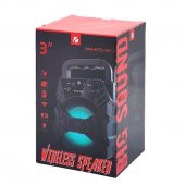 Taşınabilir Kablosuz Bluetooth Hoparlör Radyo/Aux/Sd Kart/Usb Bellek Destekli Speaker - 3