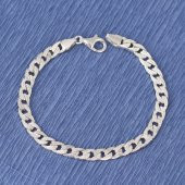 925 Ayar Gümüş 0,5 mm Zincir Bileklik - 1