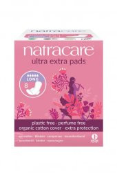 Natracare Ultra Ekstra Kanatlı Ped Uzun - Gece 8li - 1