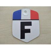 Dekor Levha F Logosu Vantuzlu (10X7,5CM) Fransa Arması Logosu Cam Süsü, Asma Süs thumbnail 1