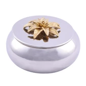 Nusnus Bakır Kesik Güllü Şekerlik Gümüş No1 thumbnail 1