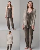 Feyza Pijama 4623 Antrasit Elan  3Lü Hamile Lohusa Pijama Sabahlık Tk - 6