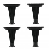 (4 ADET) Mobilya Kanepe Ünite Koltuk Ayağı 15 cm Siyah Baza Ayak - 1