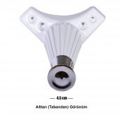 (4 Adet) Mobilya Kanepe Masa Sehpa Ayağı Baza Ayak Beyaz 12 cm - 4