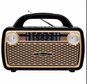 Simex Historical FM Radyo ve Bluetooth Hoparlör Gold - 1