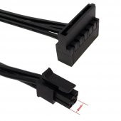 Lenovo Mini 4 Pin to 2xSATA Power Kablo - 2