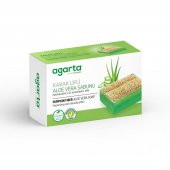 Doğal Kabak Lifli El Yapımı Aloe Vera Sabunu 125g - 4