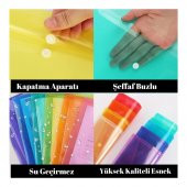 A4 Çıtçıtlı Mavi Şeffaf Renkli Zarf Dosya 1 Adet Artlantis Çıt Çıtlı Dosya 1 Adet - 3