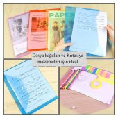 A4 Çıtçıtlı Sarı Şeffaf Renkli Zarf Dosya 1 Adet Artlantis Çıt Çıtlı Dosya 1 Adet - 4
