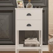 Ünüvar Konsept Retro Komodin Beyaz Antrasit Kulp thumbnail 2