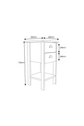 Retro Komodin Antrasit - Nokta Kulp thumbnail 5