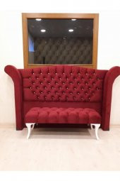 Kozan Puf & Benç 45*90-Pls Ayak Silenebilir Kumaş Bordo K1 thumbnail 2