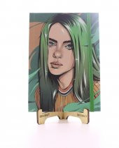 Lastikli Çizgisiz Sert Kapak Bellie Eilish Defter - 1