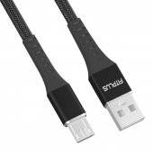 FitPlus Strong ST-111 Micro USB Data/Şarj Kablosu 3A 1mt Örgü - Siyah - 2