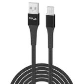 FitPlus Strong ST-111 Micro USB Data/Şarj Kablosu 3A 1mt Örgü - Siyah thumbnail 1