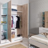 Rengarenk Born Blue 3 Kapaklı  Gardrop thumbnail 3