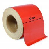 Reflektörlü Fosforlu Şerit Bant Kırmızı Düz İkaz Bandı 12cm x 1MT - 4