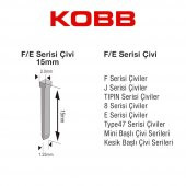KOBB KBZ15F 15mm 2500 Adet F/E/J/8 Serisi Ağır Hizmet Tipi Kesik Başlı Çivi - 9