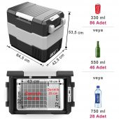 ICECO YCD60S 12/24Volt 56 Litre Outdoor Kompresörlü Oto Buzdolabı - 2