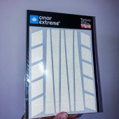Şerit Tasarımlı Reflektif Gri Motosiklet Kask Sticker Çınar Extreme - 6