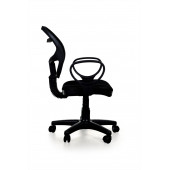 ECEMİCE Oval Fileli Bilgisayar Ofis Çalışma Sandalyesi Koltuğu Siyah - 2