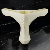 Lukens Desenli Mobilya Kanepe Koltuk TV Ünitesi Ayağı 14 cm Krem Baza Ayakları thumbnail 3