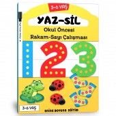 Okul Öncesi Rakam Sayı Çalışması Yaz-Sil Kitabı - 1