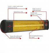 Mirkraft Effect-t 2000 W Duvar Tipi Elektrikli Isıtıcı Soba - 8