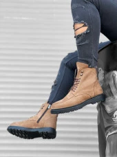 BA0212 İçi Dışı Hakiki Nubuk Deri Taba Erkek Bot thumbnail 3