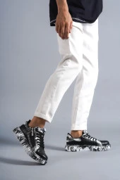 KB02 Crocodile  Siyah - Siyah Erkek Ayakkabı thumbnail 1