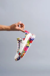 KB02 Crocodile  Beyaz Kırmızı Erkek Ayakkabı thumbnail 2