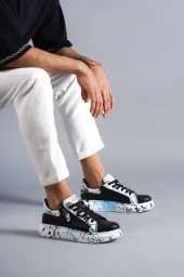 KB02 Crocodile  Siyah Mavi Erkek Ayakkabı thumbnail 2