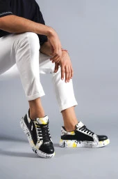 KB02 Crocodile  Siyah Sarı Erkek Ayakkabı thumbnail 2