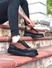 BA0238 BOA Yüksek Taban Taba Siyah Bağcıklı Erkek Ayakkabı thumbnail 2