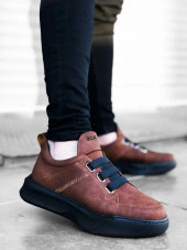 BA0160 Bantlı Erkek Yüksek Taban Taba Spor Ayakkabı - 2