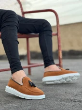 BA0005 Bağcıksız Yüksek Taban Klasik Püsküllü Corcik Erkek Ayakkabı thumbnail 2