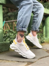 BA0602 Phantom Yüksek Taban Tarz Sneakers Beyaz Erkek Spor Ayakkabısı - 1