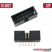 Box Header 2x6 12Pin 2.54mm 180C - 10 adet - 1