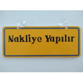 Dekor Plaka SARI - Nakliye Yapılır (25X12CM) Vantuzlu, NAKLİYECİ DEKOR LEVHA, Dekor Plaka - 3