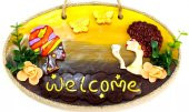Keyifli Kadınlar El Yapımı Welcome Yazılı Kapı Süsü - 1