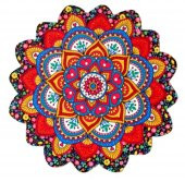 Mandala Desenli Ahşap Nihale - 1