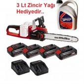 Einhell GE-LC 36/35 Akülü Testere 18V 4 x 2.5 Ah +2 Şarj Cihazi + 3 Lt Yağ - 1