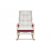 Mobildeco Sultan Lüx Ahşap Çift Minderli Çift Cepli Sallanan Sandalye Bordo/Krem - 5