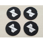 Suzuki JANT GÖBEK ARMASI Alüminyum SİYAH 6cm (Suzuki logo) suzuki jant göbeği - suzuki jant arması - 1