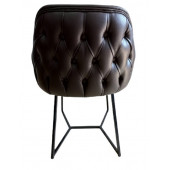 Tekli Bekleme Koltuğu Kapitoneli Kahverengi - 4