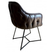 Tekli Bekleme Koltuğu Kapitoneli Kahverengi - 6