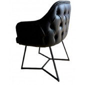 Tekli Bekleme Koltuğu Kapitoneli Siyah - 4