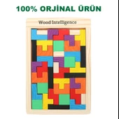 Montessori Ahşap Tetris & Blok Puzzle Zeka Oyuncağı Seti - 1